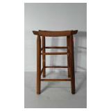 Wooden rush seat bar stool, 23.5"