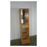 Swivel display stand, mirrored back, single