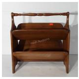 Wooden magazine rack, 19.5" x 20"