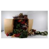 Everlasting decor, grapes, apples, flowers,