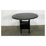 Round drop leaf table, painted, 40" diameter,