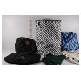 Clothes basket and reusable bags (some have