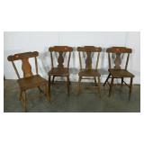 Four early dining chairs, all are similar, but
