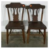 Two folk art style chairs