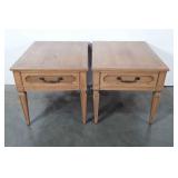 Two matching end tables, 21" x 21.5" x 28"