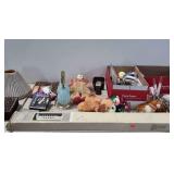 Mixed group, vanity lamps with shades, plush