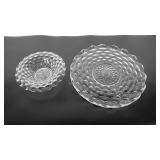 Fostoria Glass, 19" platter and 12" console bowl