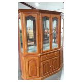 China cabinet, includes glass shelves with plate