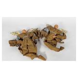 Large fabric angel ornaments