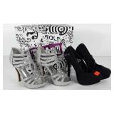 High heel shoes, Brash silver size 5 and Wild