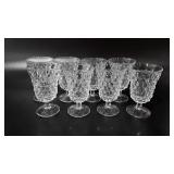 Fostoria Glass, eight pedestal glasses