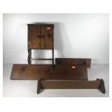 Wooden wall shelves and cabinet, shelves range