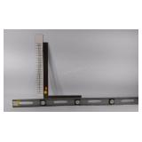 Builders square and carpenters level