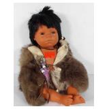 Furga native American baby doll, marked 1988