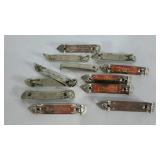 Group of advertising bottle openers, 11 total