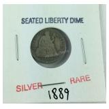 1889 seated liberty dime