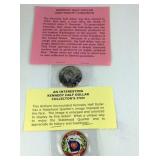 1999 Kennedy half collector coin and a 2001 proof