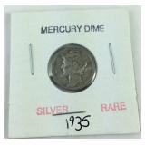 1935 Mercury dime