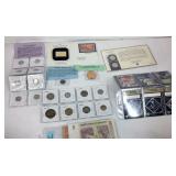 First day issue stamp, Roosevelt dimes, foreign