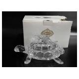 Godinger crystal turtle covered box