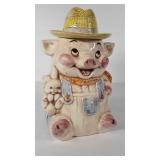 Treasure Craft cowboy pig cookie jar