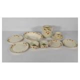 Hall Autumn Leaves dinnerware, 10 pieces, age
