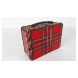Tartan metal lunchbox, minor age wear as shown