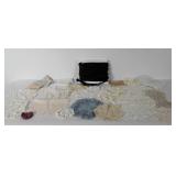 Textiles, includes doilies, Handkerchiefs, cord,