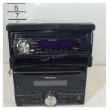 Two auto radios, Kenwood and Pioneer