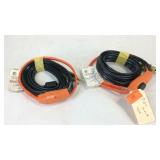 Two water pipe freeze protection cables
