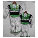 Two Disney Pixar Buzz Lightyear vinyl costumes,