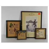 Early framed prints, friend poem 6x6, Life