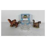Homco Masterpiece porcelain squirrel figures,
