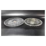 Glassware, deviled egg plate and cake plate