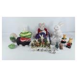 Bunny group, includes figurines in various sizes,