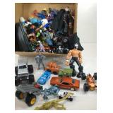 Toy cars and action figures