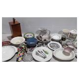 Pitcher & bowl, platters, plates, etc.