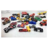 Toy cars and trucks