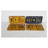 Four Pennsylvania license plates