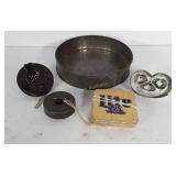 Kitchenwares, 8" cake pan, Miller lite coasters,