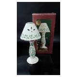 Lenox Holiday candlestick lamp with box, 14.5"