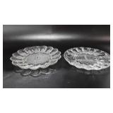 Glassware, two deviled egg plates