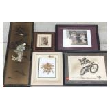 Wall art, includes Asian panel 12x36, Gary