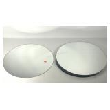 Thirteen round mirrors, each measures 25" across