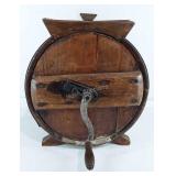 Wooden butter churn, marked Richmond, VA, 17"