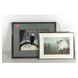 Bald eagle pictures, both artist signed,
