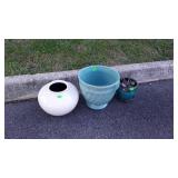 3 Ceramic Flower Planters, all in nice condition