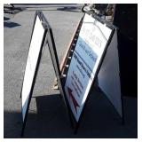 Two Steel Sign Holders, A frame Folding Self