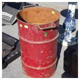 Older metal Shop Barrel, handled Rag Storage use