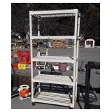 Poly Storage Shelf, having 5 shelves, 36x18". 75"